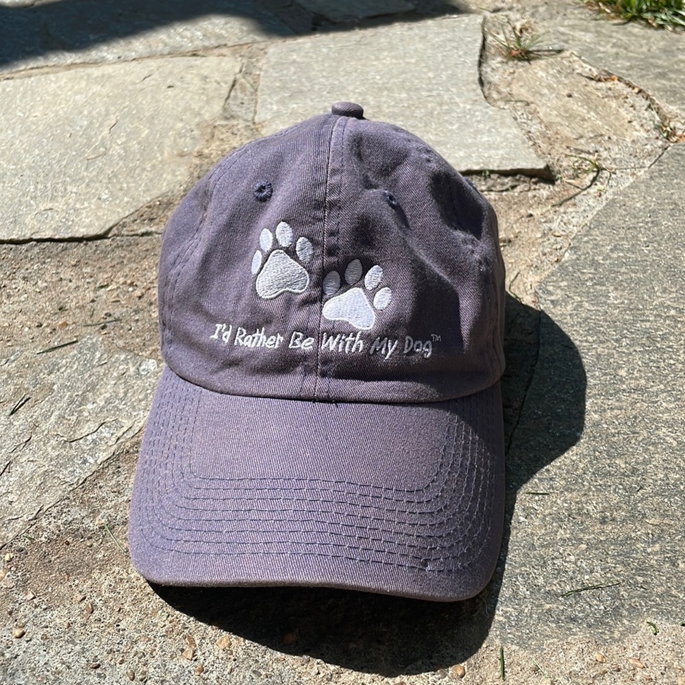 I’d Rather Be With My Dog purple baseball hat